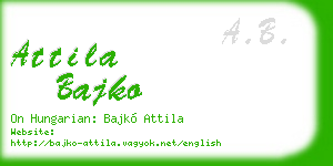 attila bajko business card